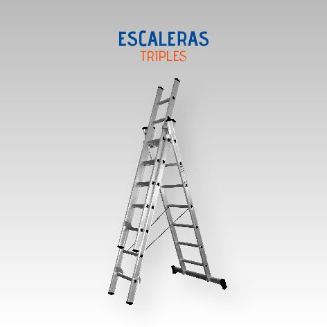 LUBER ESCALERA TRIPLE ESTANDAR 2,0M ALUM. 3X7P