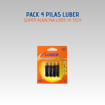 PACK 4 PILAS LUBER SUPER ALKALINA LR03-HI TECH
