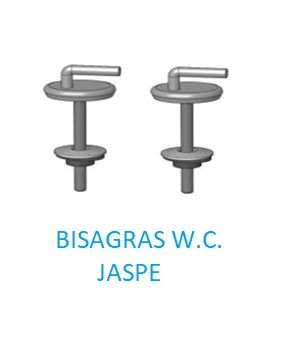 LAKUA JGO. 2 BISAGRAS W.C. INOX E0102Y - JASPE