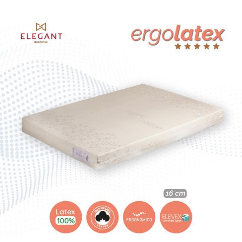 ELEGANT COLCHON ERGOLATEX 105X190 LATEX 100%