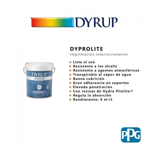DYRUP Imprimación DYPROLITE 5L Blanco  (Interior/Exterior y con Hydro Pliolite® )