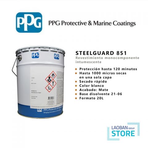 PPG Revestimiento intumescente STEELGUARD 851 20L Blanco mate