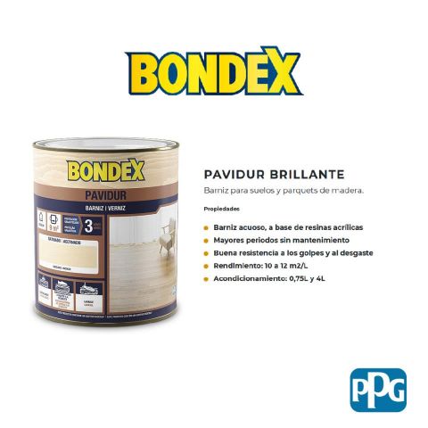 BONDEX PAVIDUR BRILLANTE INCOLORO 0,75L