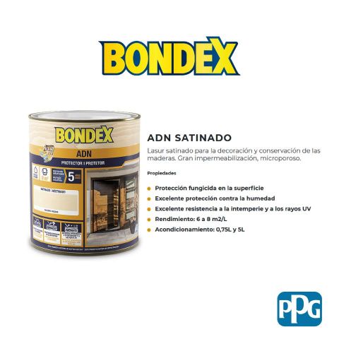 BONDEX PROTECTOR ADN SATINADO INCOLORO 0,75L