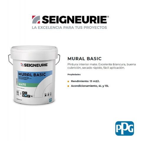 SEIGNEURIE PINTURA MURAL BASIC 4L BLANCO