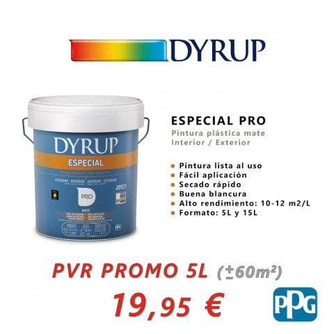 DYRUP PINTURA ESPECIAL PRO 5L BLANCO  (60 M²)