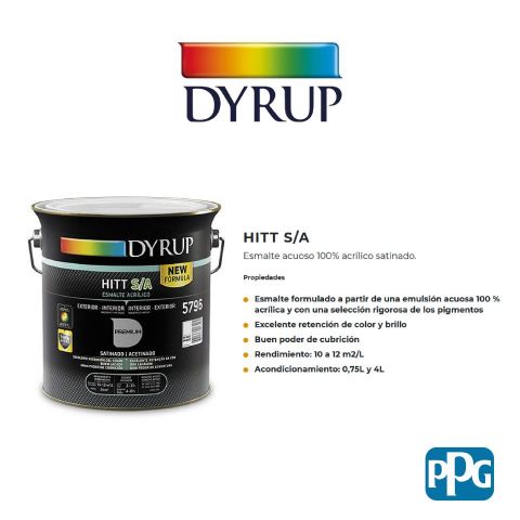 DYRUP ESMALTE HITT SATINADO BASE 30 4L (NG)