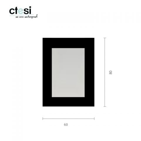 *CTESI ESPEJO ARGENTINA 80X60 CM NEGRO