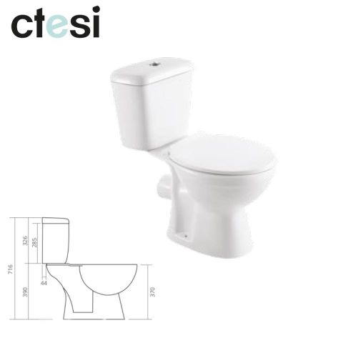 CTESI ÓRBITA INODORO COMPACTO SALIDA HORIZONTAL