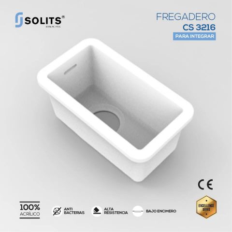 SOLITS FREGADERO CLEAN 32,5X16 BLANCO - INTEGRAR