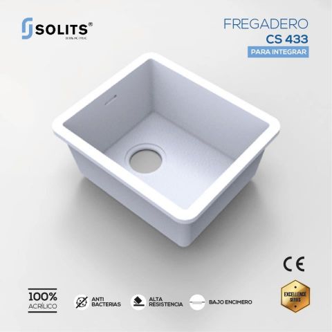 SOLITS FREGADERO CLEAN 40X33 BLANCO - INTEGRAR