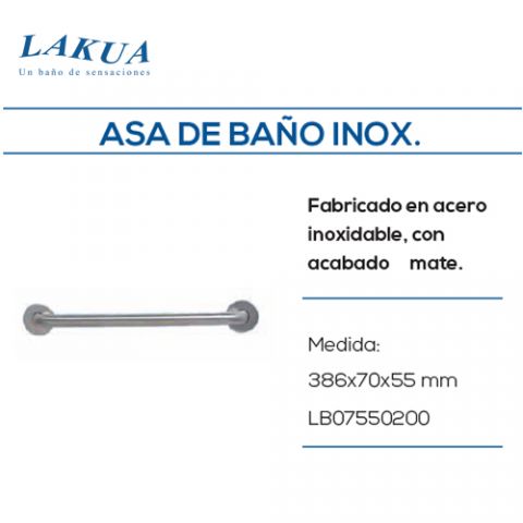 LAKUA ASA DE BAÑO 386 mm SERIE LB07 - A.INOX.MATE